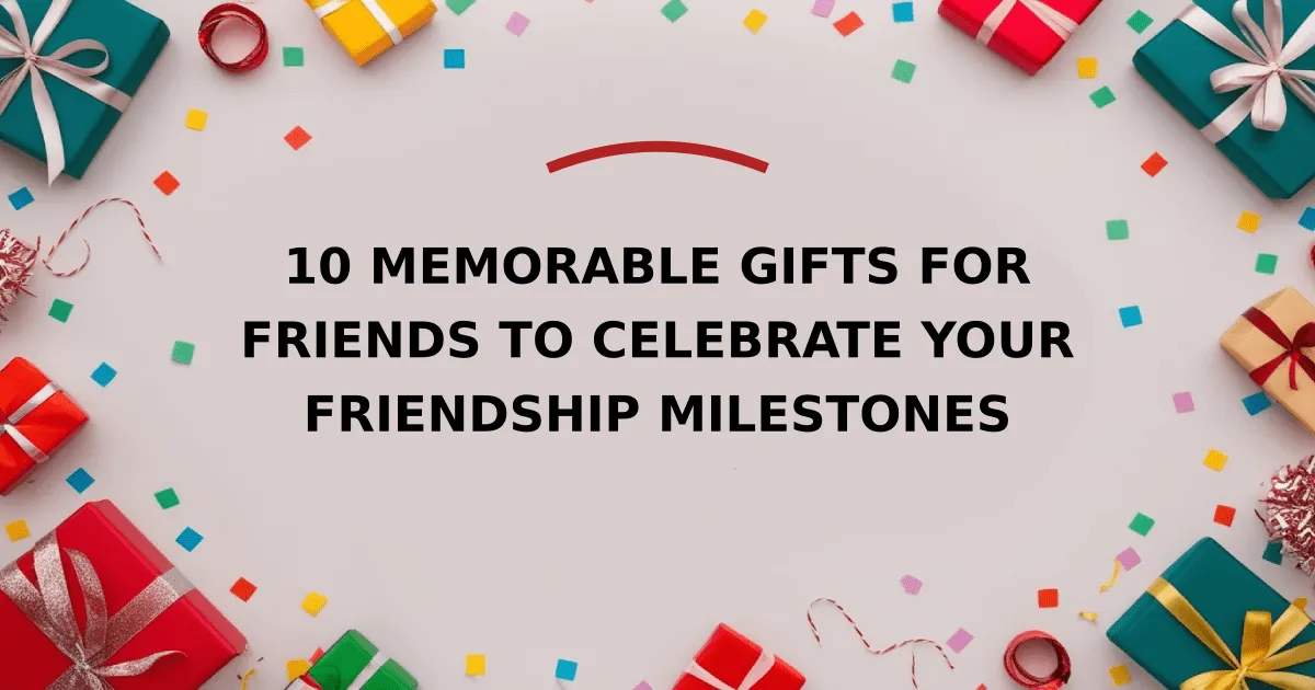 10 Memorable Gifts for Friends to Celebrate Your Friendship Milestones